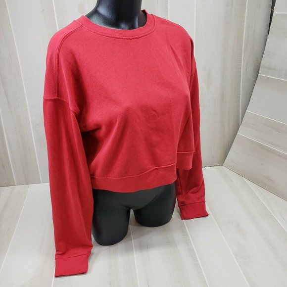Wild Fable Cropped Sweatshirt Medium Red - Picture 1 of 5